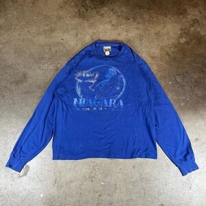 Vintage single stitch 90s Blue Niagara Falls long sleeve shirt mens small